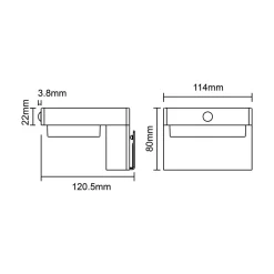 Kinkiet solarny zewnętrzny czarny GRID