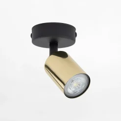 Kinkiet spot czarno-złoty TOP