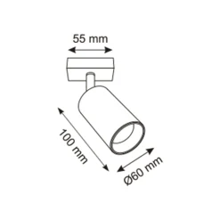 Kinkiet spot czarny WADE