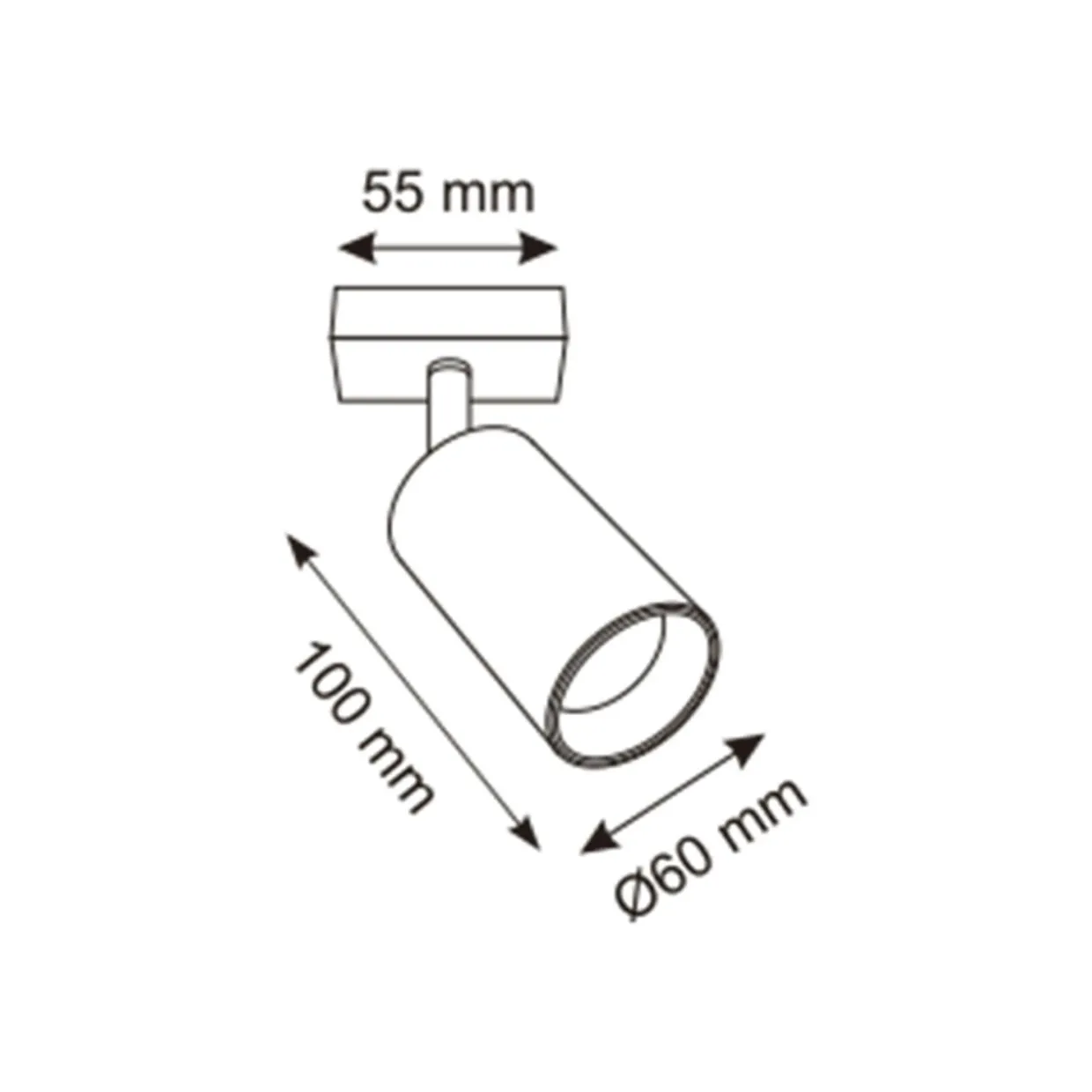 Kinkiet spot czarny WADE