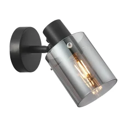 Kinkiet spot regulowany czarny SARDO