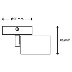 Kinkiet spot regulowany drewniana podstawa czarny VINTAGE