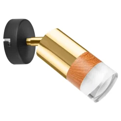 Kinkiet spot regulowany reflektor złoty AURORA