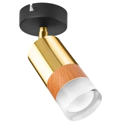 Kinkiet spot regulowany reflektor złoty AURORA