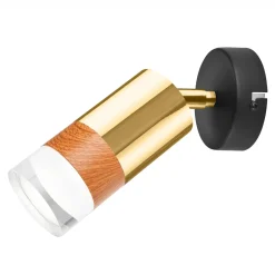 Kinkiet spot regulowany reflektor złoty AURORA