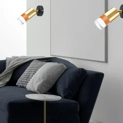 Kinkiet spot regulowany reflektor złoty AURORA