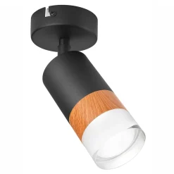 Kinkiet spot regulowany reflektor czarny AURORA