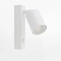 Kinkiet spot z włącznikiem biały TOP