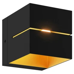 Kinkiet sześcian czarno-złoty TRANSFER WL 2