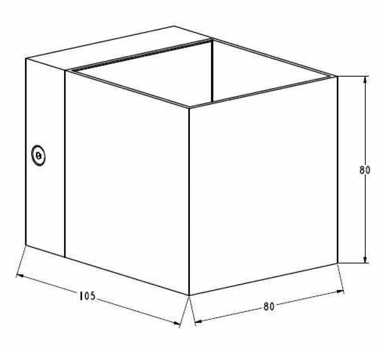Kinkiet sześcian czarny TRANSFER WL
