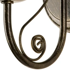 Kinkiet świecznikowy retro czarno-złoty DONATO