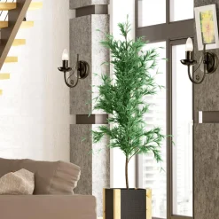 Kinkiet świecznikowy retro czarno-złoty DONATO