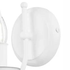 Kinkiet świecznikowy retro biały LUCY