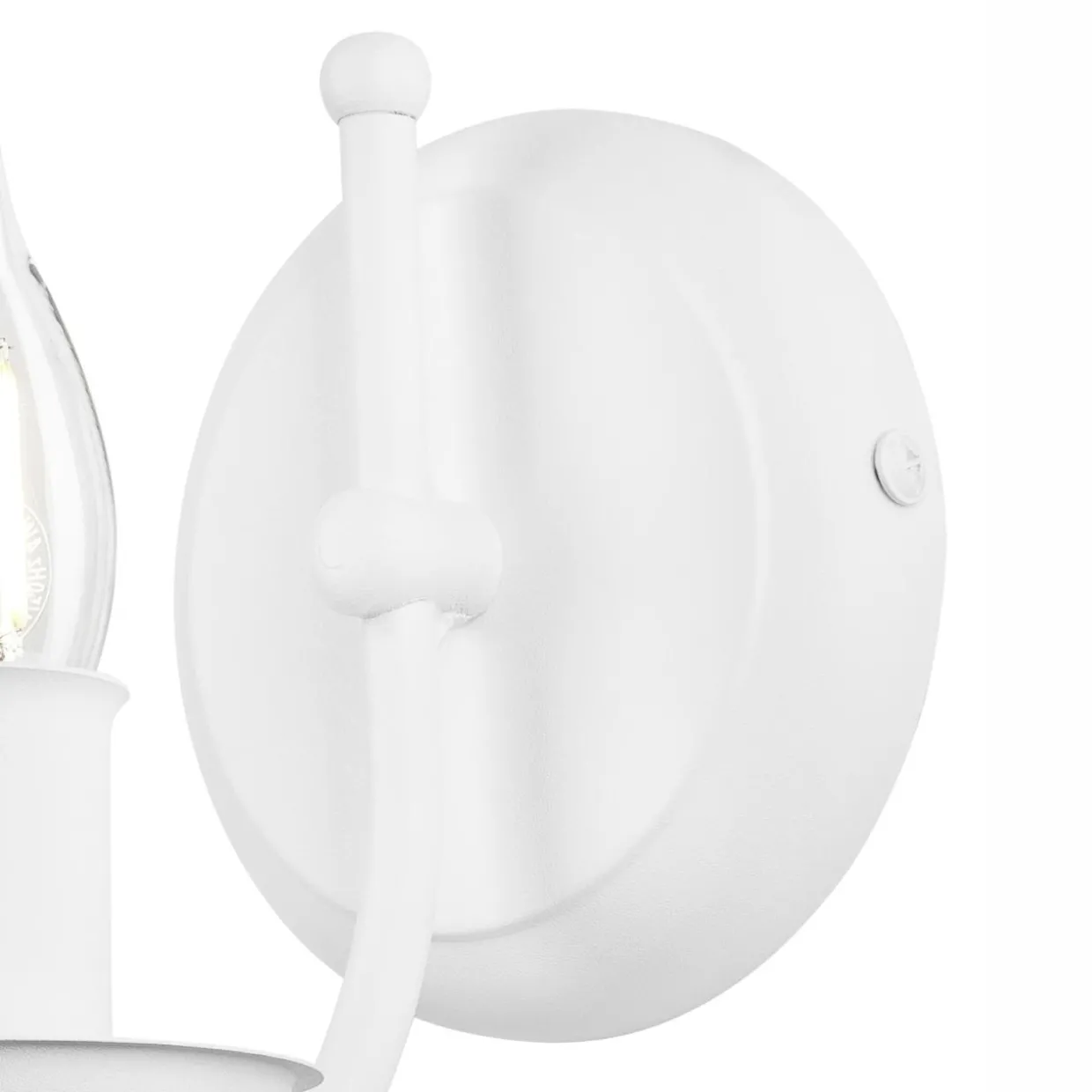 Kinkiet świecznikowy retro biały LUCY