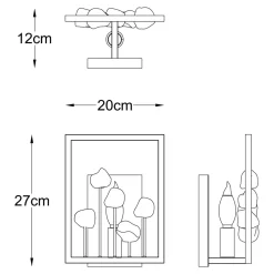 Kinkiet z kryształkami czarno-złoty CAROLINE