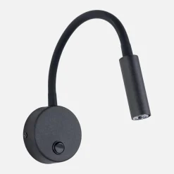 Kinkiet z włącznikiem czarny LAGOS