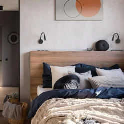 Kinkiet z włącznikiem czarny LAGOS