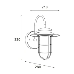 Kinkiet zewnętrzny IP44 czarny INDUSTRIAL