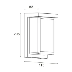 Kinkiet zewnętrzny IP65 czarny ALBA