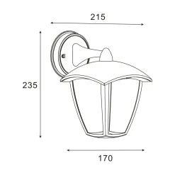 Kinkiet zewnętrzny LANTERN ip44 czarny