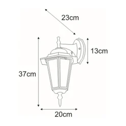 Kinkiet zewnętrzny outdoor klasyczny czarny STANDARD DOWN