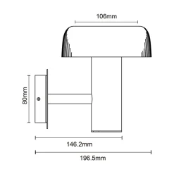 Kinkiet zewnętrzny solarny czarny BLUET