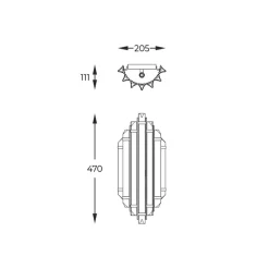 Kinkiet złoty ALEXANDRIA