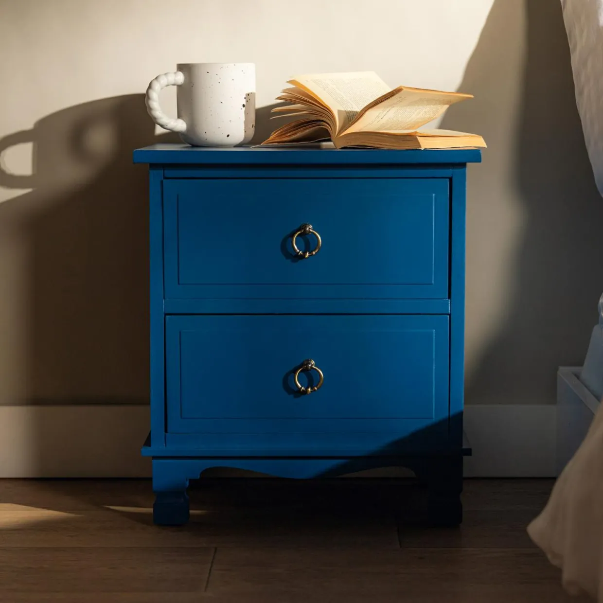 Klasyczna szafka nocna niebieska CLESS