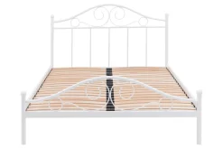 Łóżko białe - ze stelażem ANTIC 180x200 cm