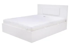 Łóżko białe z oświetleniem MARSYLIA 160x200 cm