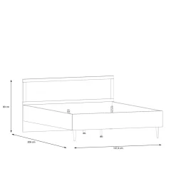 Łóżko boho CALASETTA 160x200