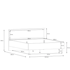 Łóżko boho CALASETTA 160x200