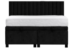 Łóżko czarne MONA VERTICAL 180 cm