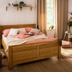 Łóżko drewniane ze stelażem LIMEA 140x200 cm