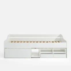 Łóżko dziecięce z szufladami i półkami ELIOT