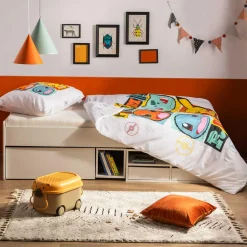 Łóżko dziecięce z szufladami i półkami ELIOT