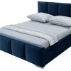 Łóżko granatowe FABRIZZIO SQUERE P 160x200 cm