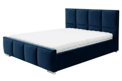 Łóżko granatowe FABRIZZIO SQUERE P 160x200 cm