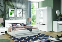 Łóżko IRMA IM16 140 z pojemnikiem, ze stelażem