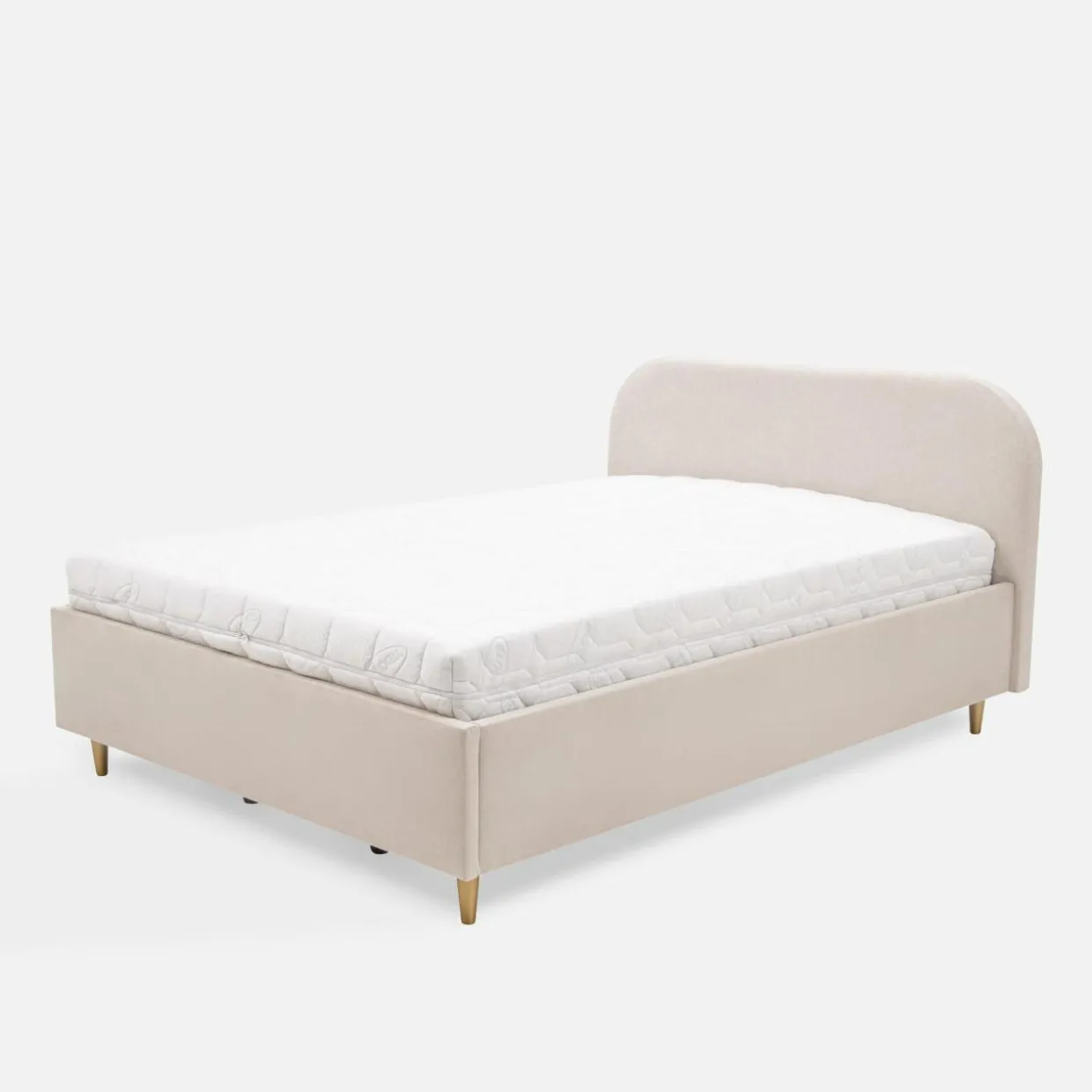 Łóżko jasnobeżowe SANTADI 120x200 cm