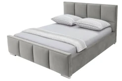 Łóżko jasnoszare FABRIZZIO SQUERE P 160x200 cm