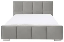 Łóżko jasnoszare FABRIZZIO SQUERE P 160x200 cm