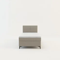 Łóżko kontynentalne beżowe MARY 90x200 cm