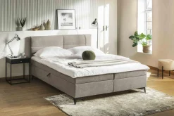 Łóżko kontynentalne beżowe MARY 160x200 cm