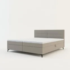 Łóżko kontynentalne beżowe MARY 180x200 cm