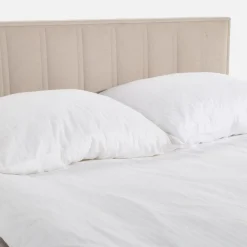 Łóżko kontynentalne beżowe VINCENZO 160x200 cm