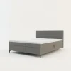 Łóżko kontynentalne jasnoszare MARY 160x200 cm