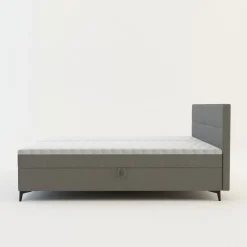 Łóżko kontynentalne jasnoszare MARY 160x200 cm