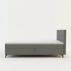 Łóżko kontynentalne jasnoszare MARY 120x200 cm