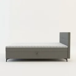 Łóżko kontynentalne jasnoszare MARY 140x200 cm